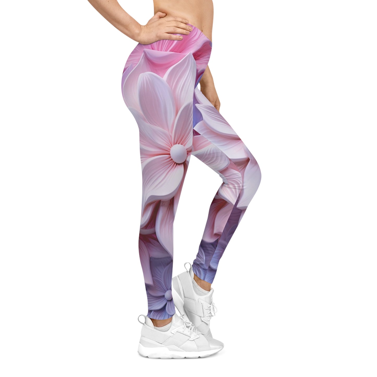 Soluvd 3D Flower An Women's Premium Leggings, Yoga Leggings