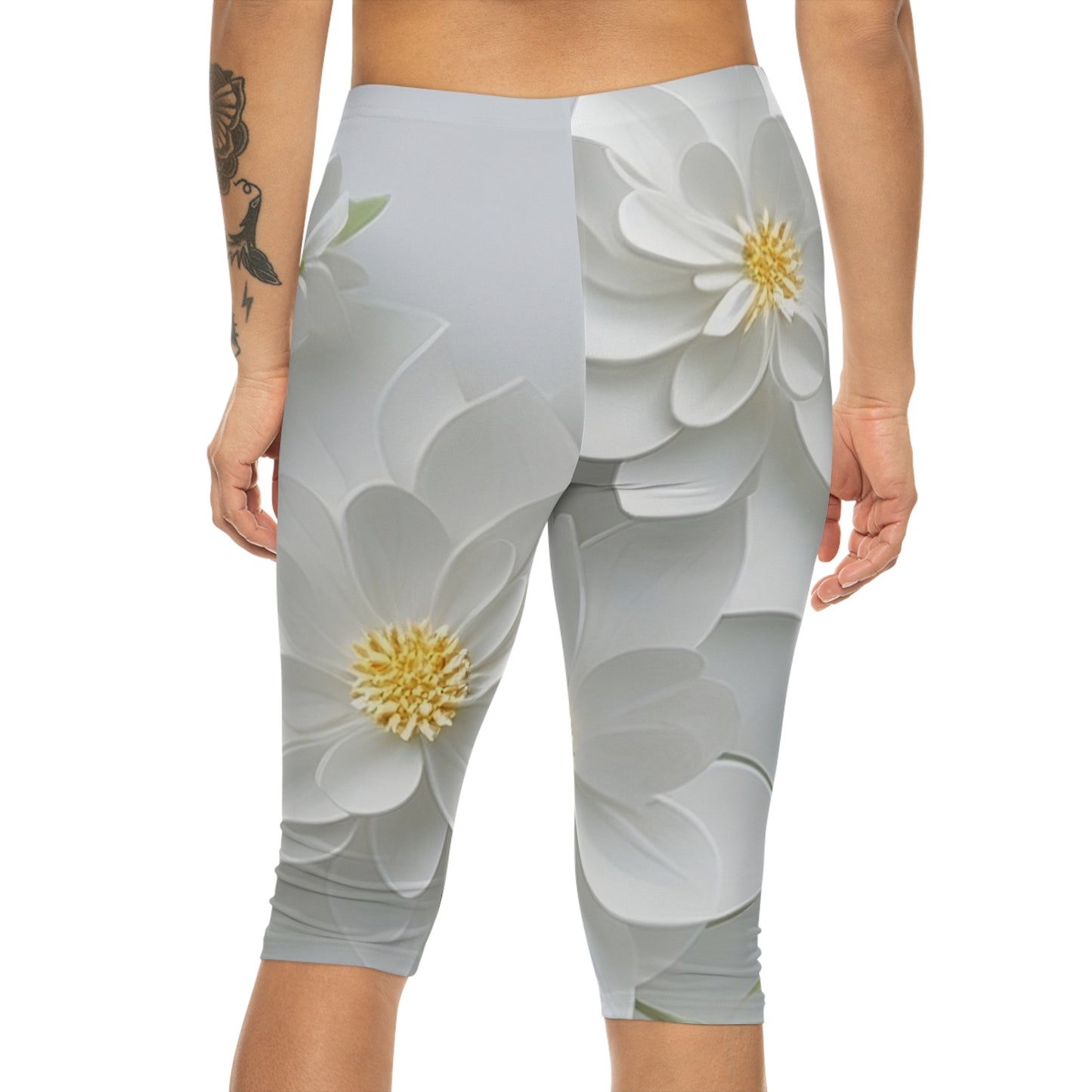 Soluvd Daisyluv Women’s Capri Leggings, Premium Yoga Leggings