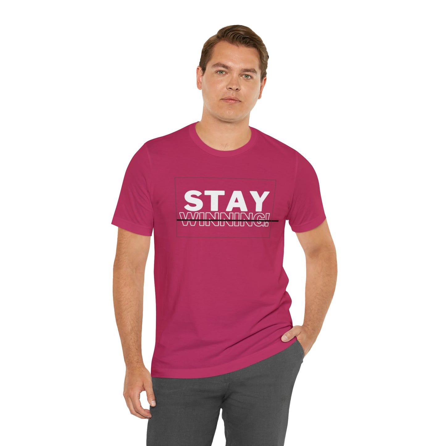 Soluvd Stay Winning Unisex, Women's, Men's Short Sleeve Tee