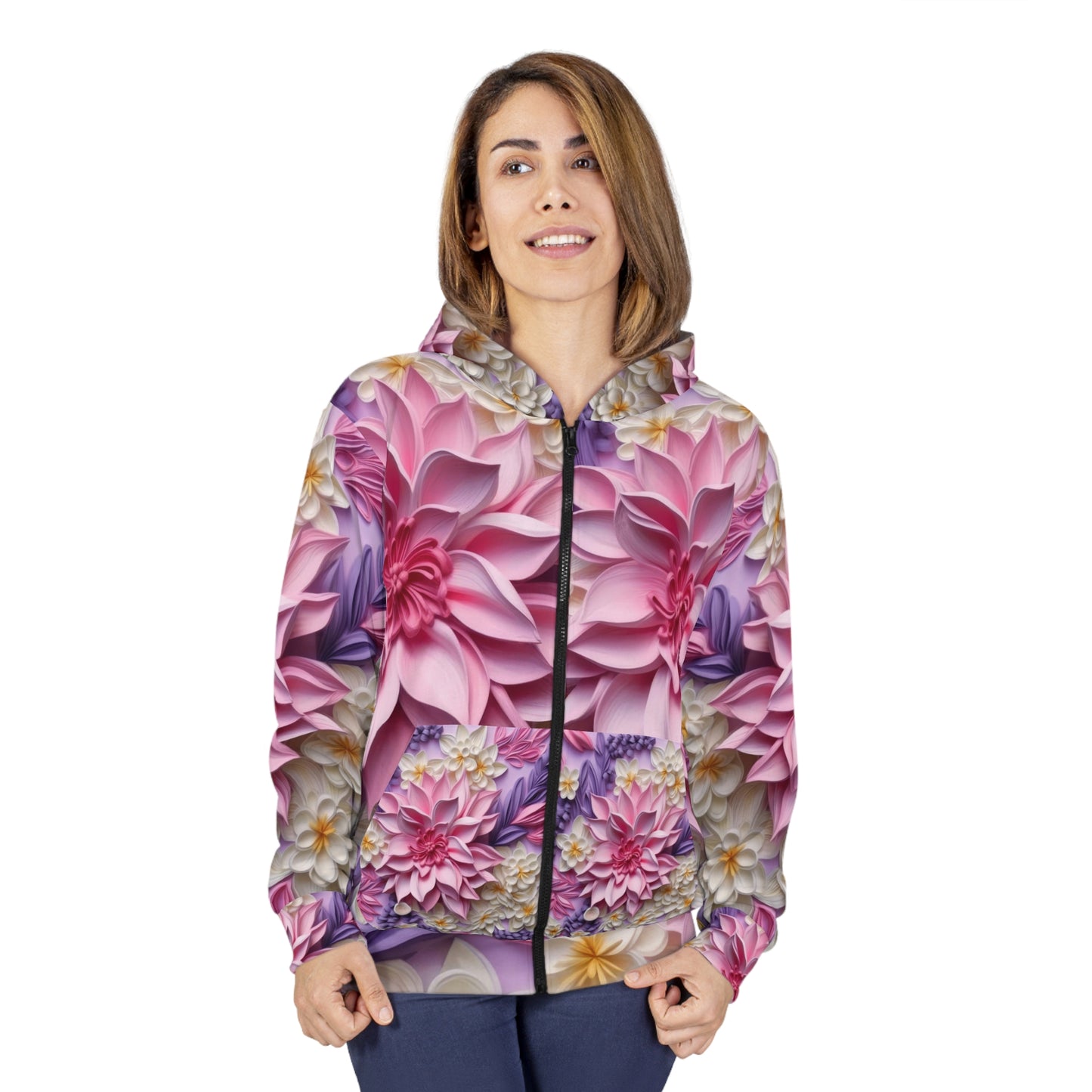 Soluvd Poppin Floral Unisex, Women's, Men's Zip Hoodie