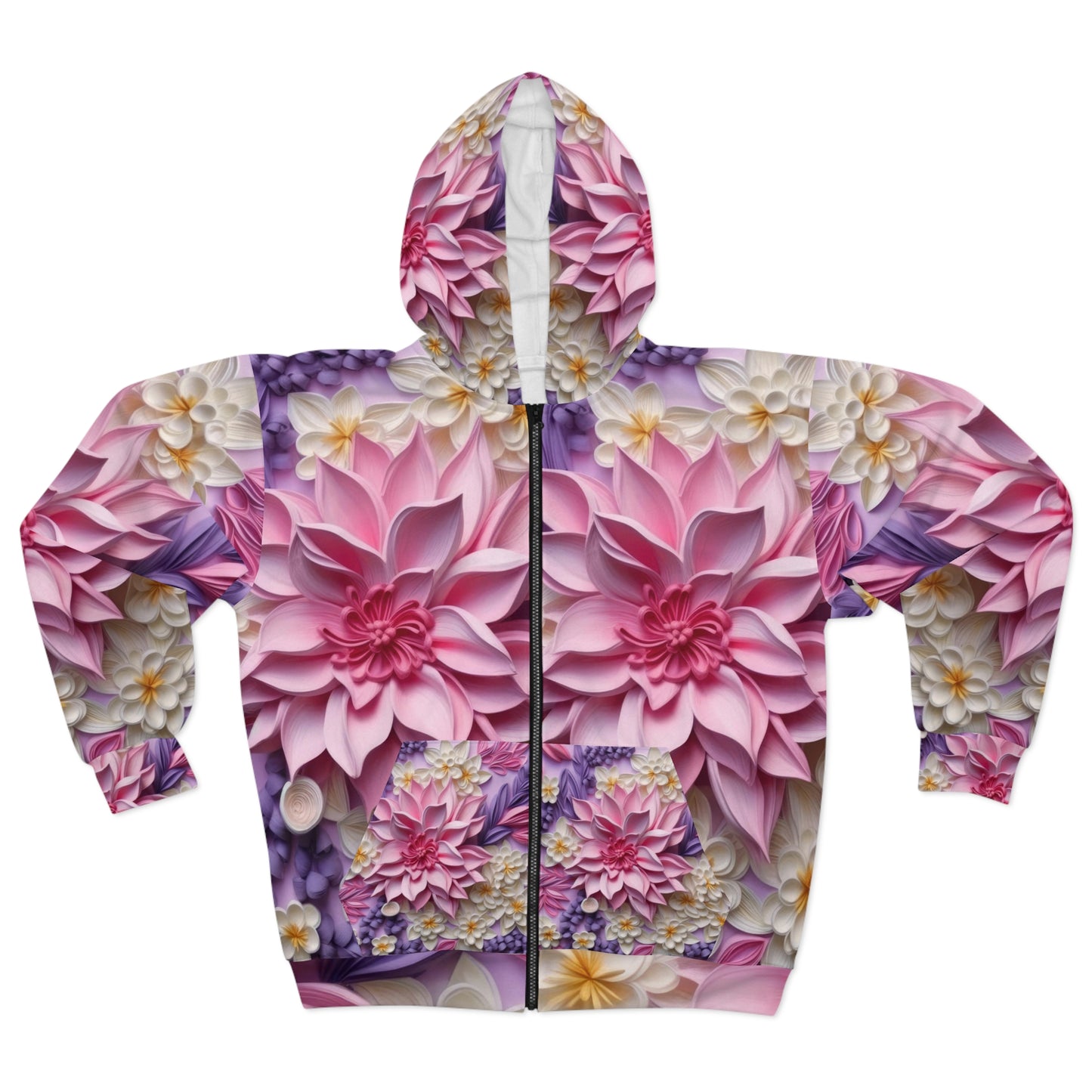 Soluvd Poppin Floral Unisex, Women's, Men's Zip Hoodie