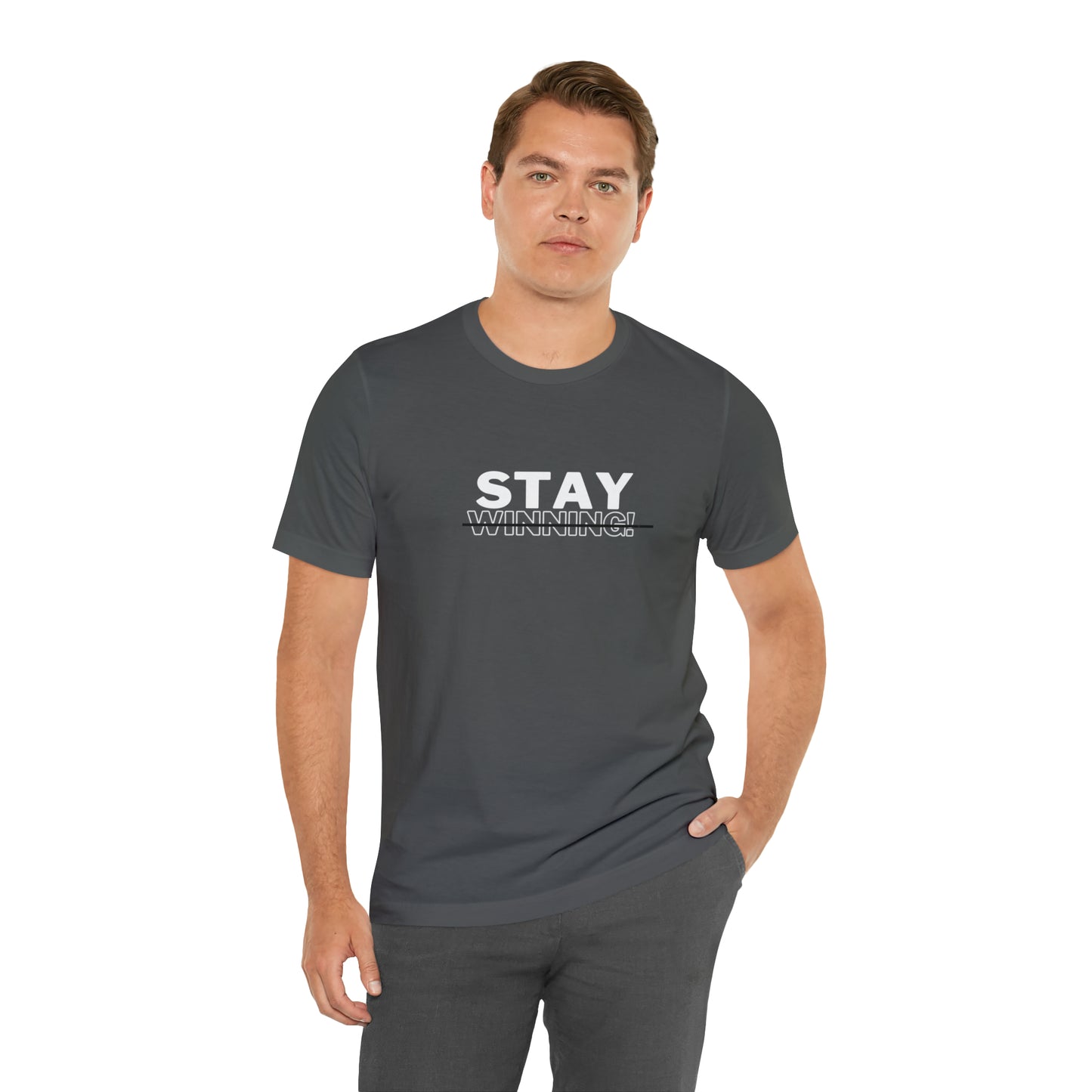 Soluvd Stay Winning Unisex, Women's, Men's Short Sleeve Tee