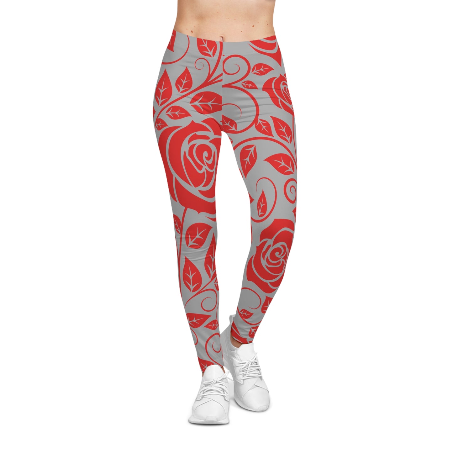 Soluvd Roses Women's Casual Leggings