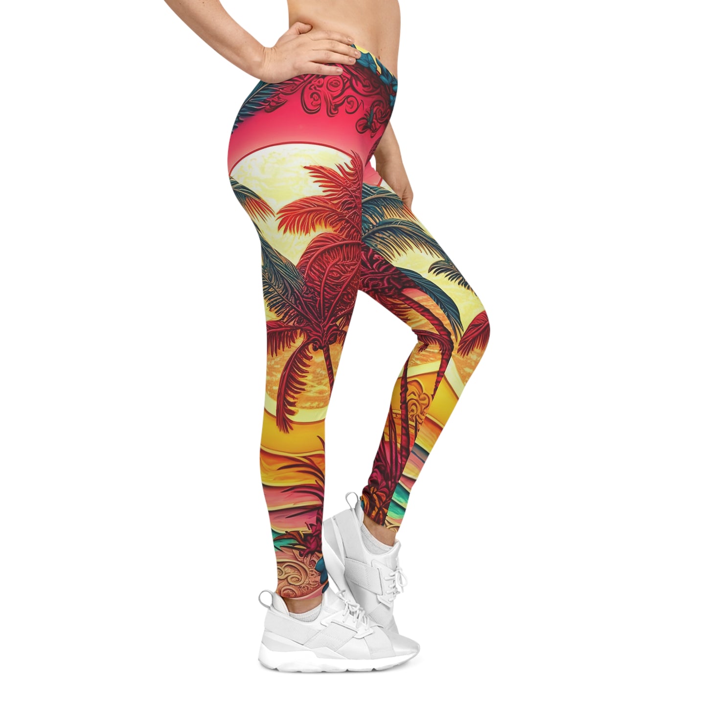 Soluvd SummerSun Women's Premium Leggings, Yoga Leggings