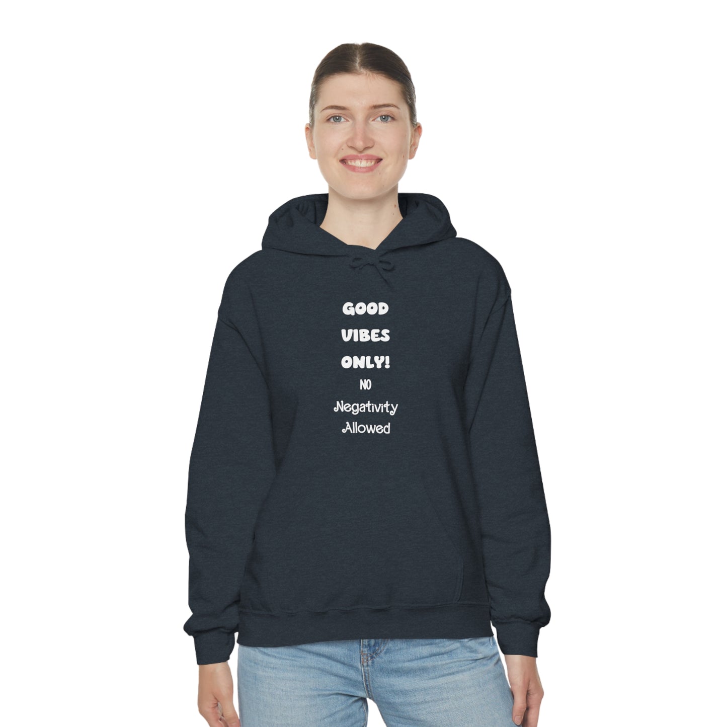 Soluvd Good Vibes Only No Negativity Allowed Unisex Heavy Blend™ Hooded Sweatshirt