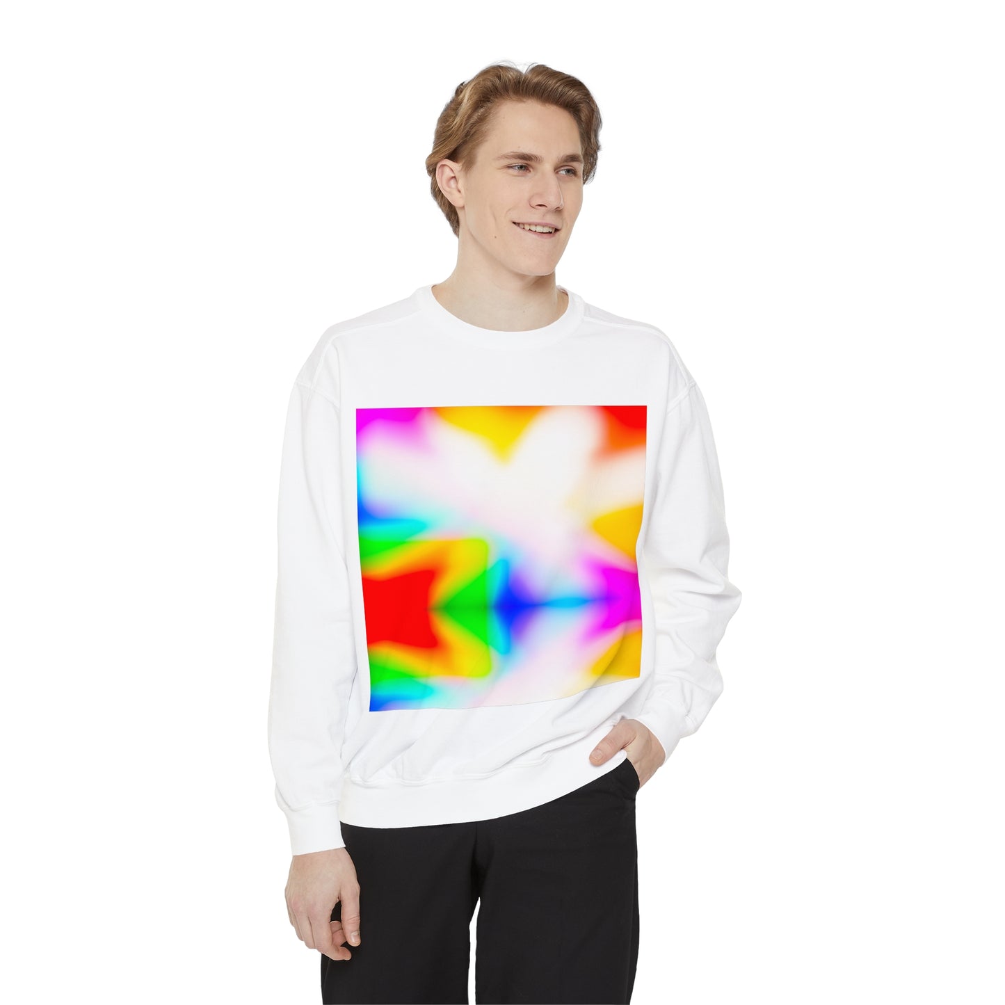 Soluvd Tiedye Unisex, Women's, Men's Garment-Dyed Sweatshirt