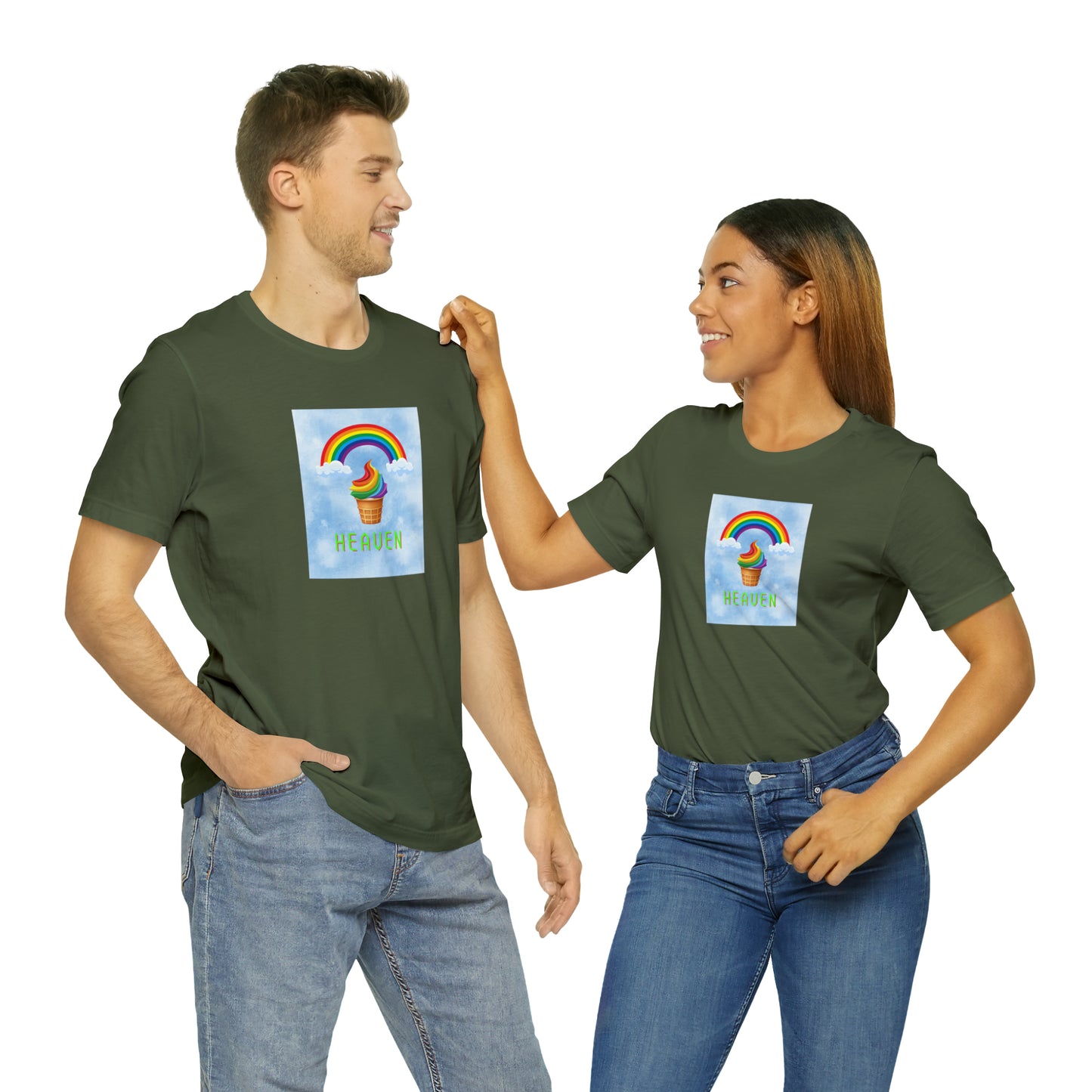Soluvd Heaven Ice Cream Cone Unisex, Women's, Men's Short Sleeve Tee