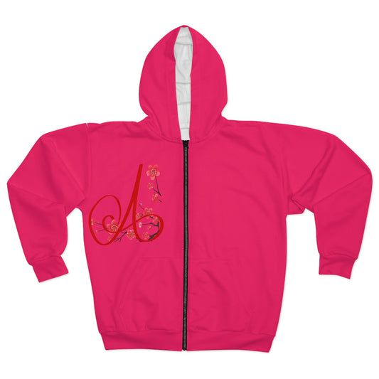 Soluvd Pink A Unisex, Women's Men's Zip Hoodie