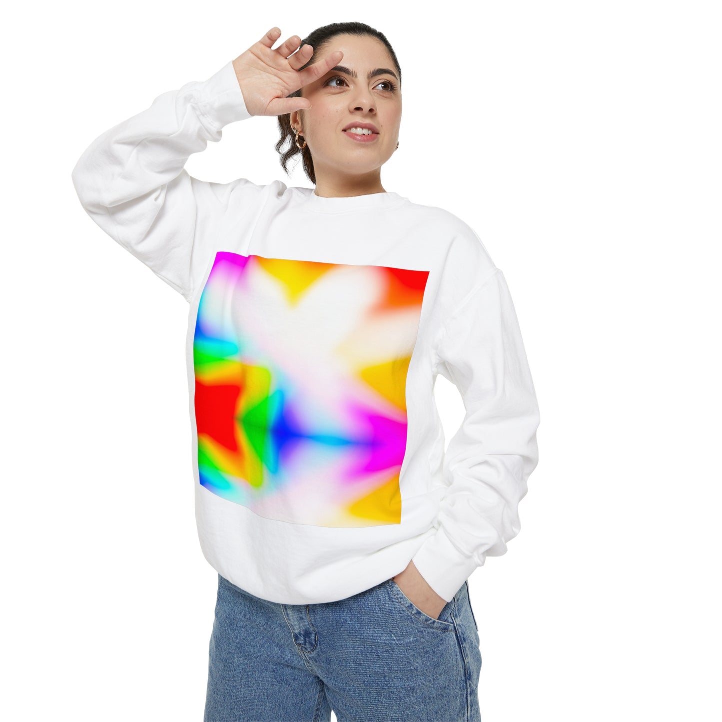 Soluvd Tiedye Unisex, Women's, Men's Garment-Dyed Sweatshirt