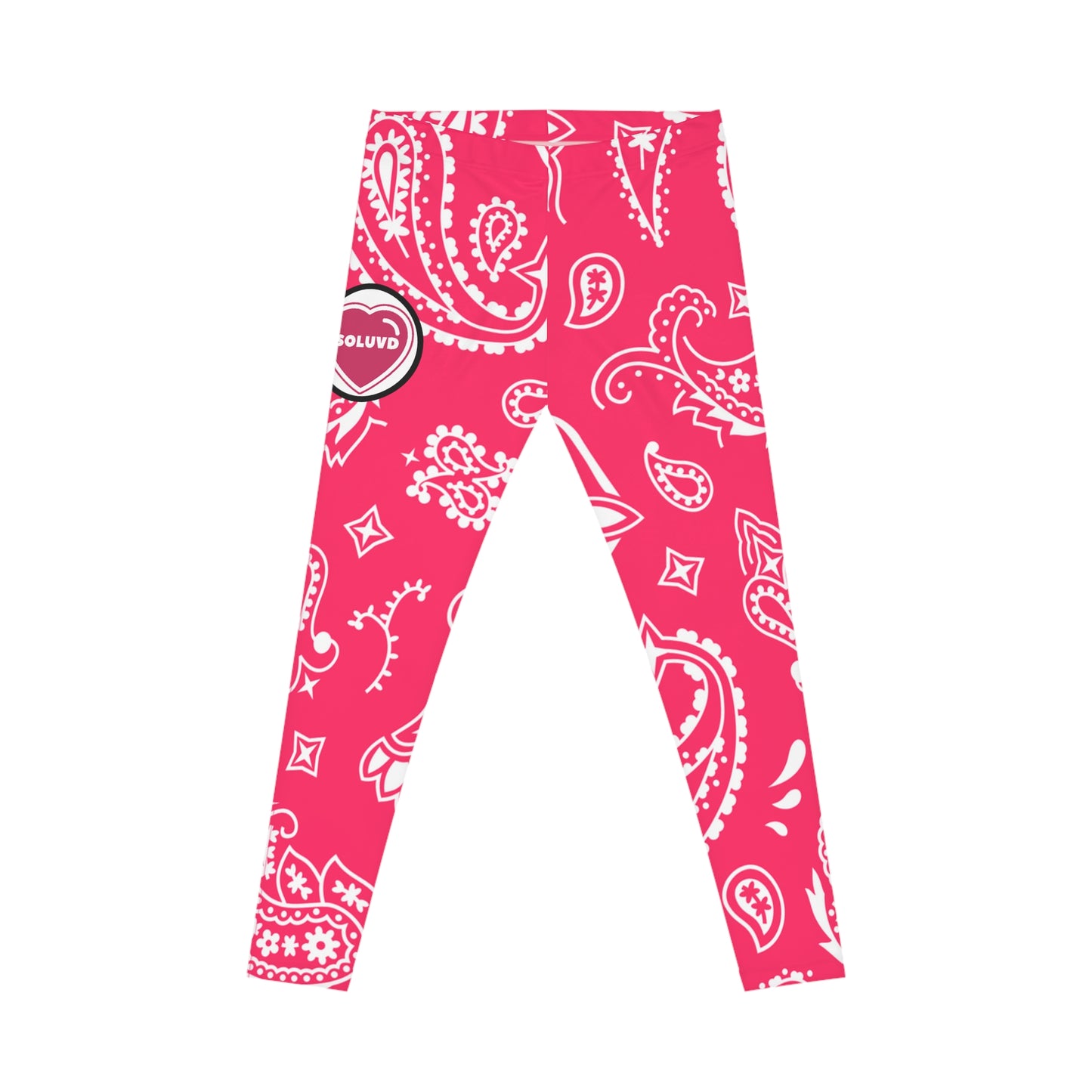 Soluvd Pink Bandana Women's Premium Leggings, Yoga Leggings