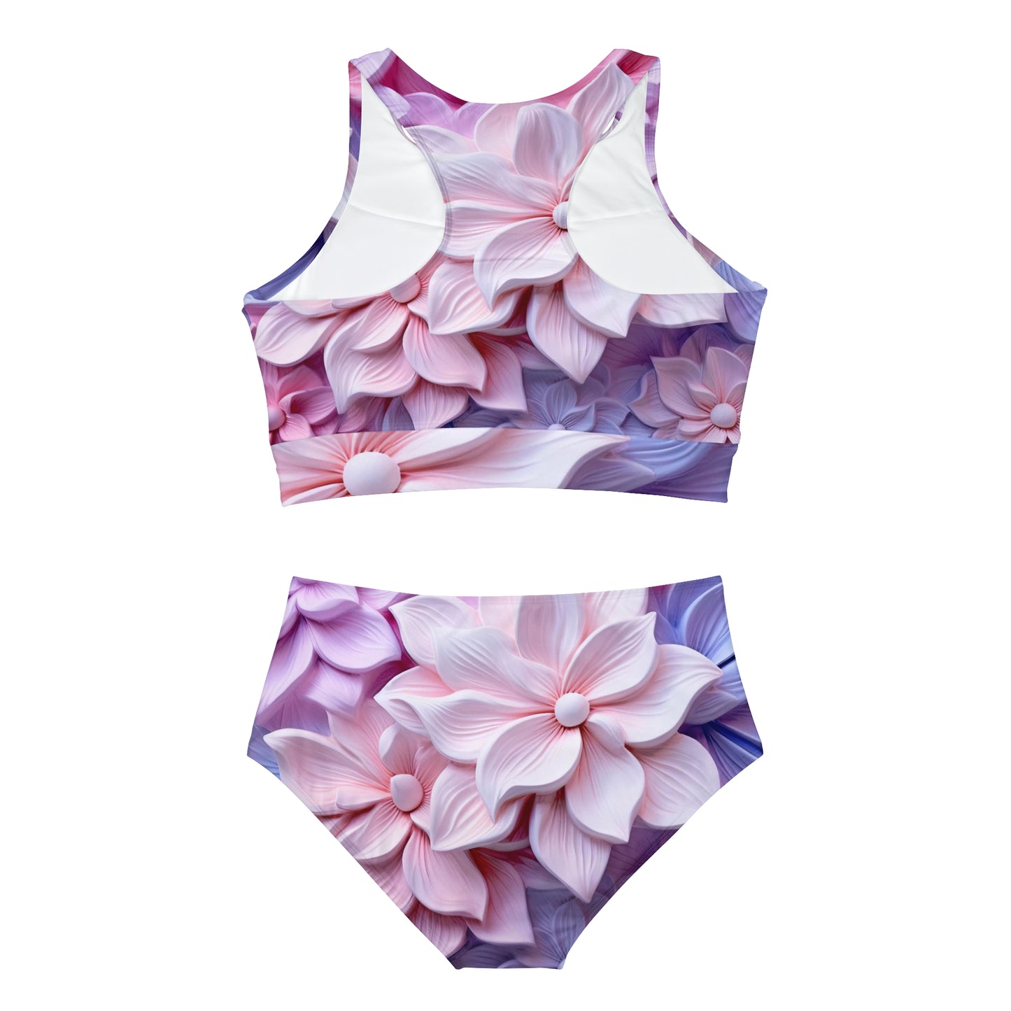 Soluvd 3D Flower An Sporty Bikini Set