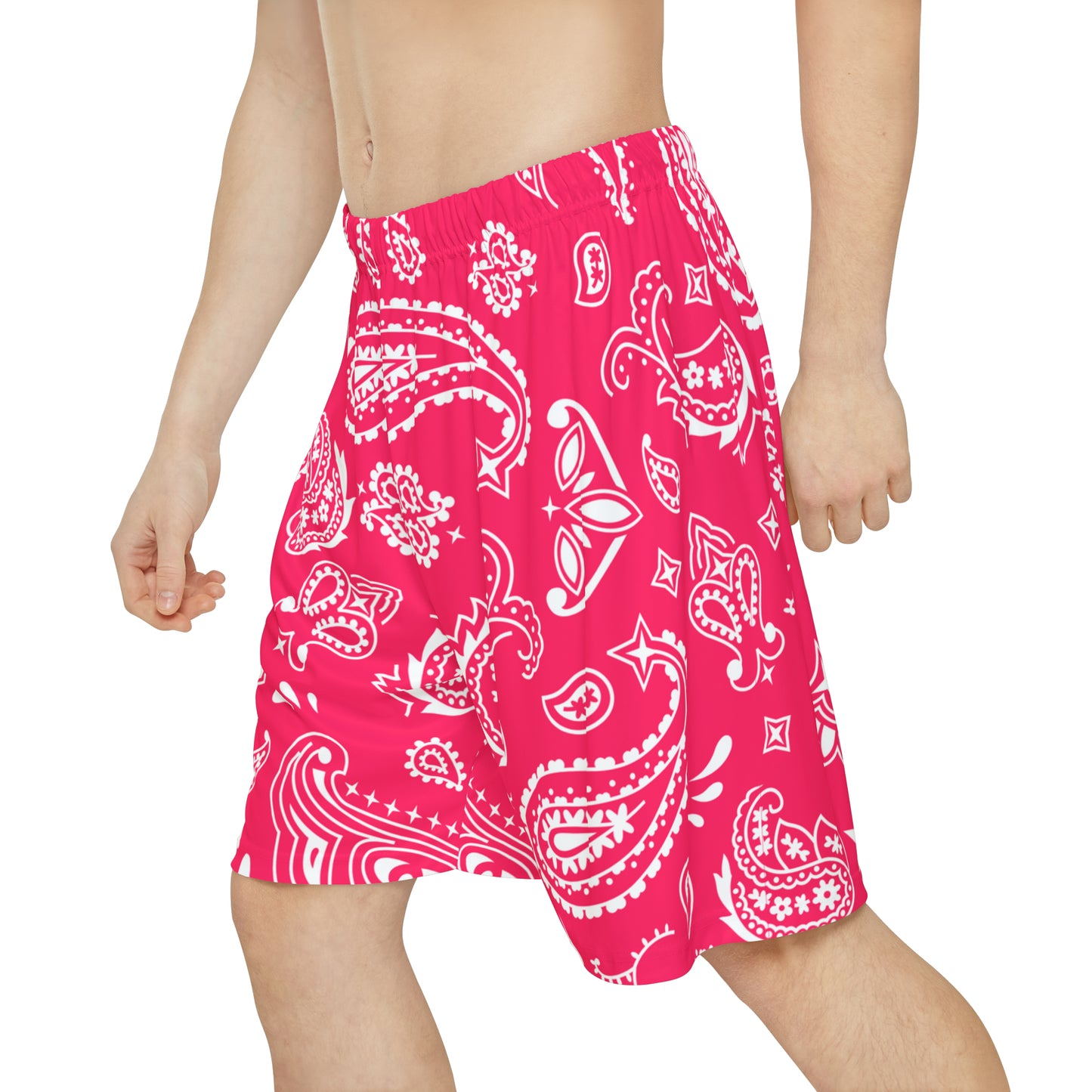 Soluvd Pink Bandana Men’s Sports Shorts