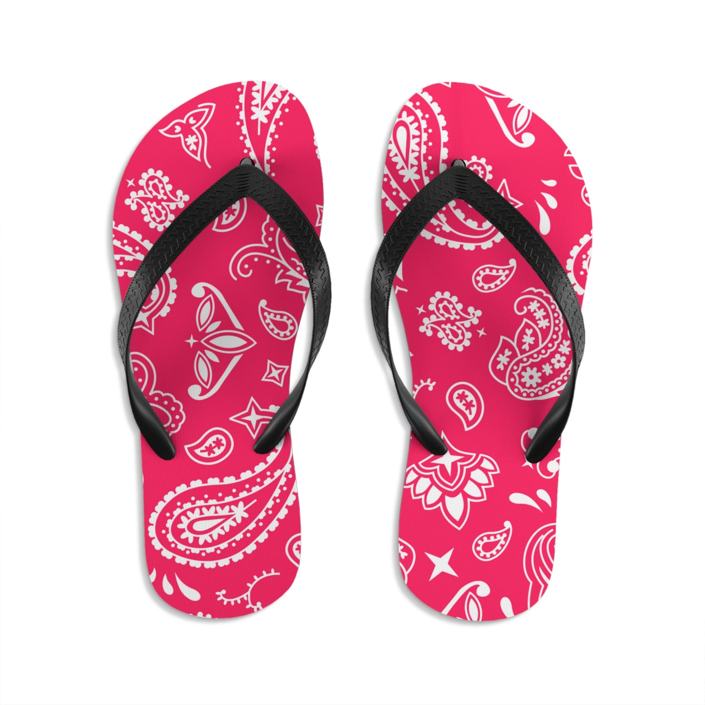 Soluvd Pink Bandana Unisex, Women's, Men's Flip-Flops