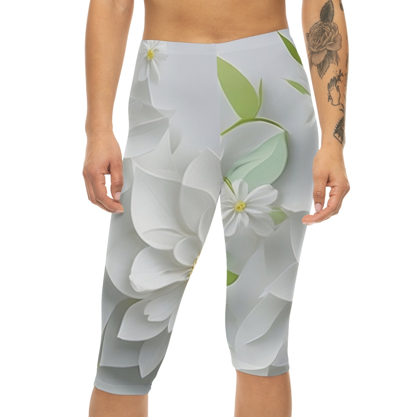 Soluvd Daisyluv Women’s Capri Leggings, Premium Yoga Leggings