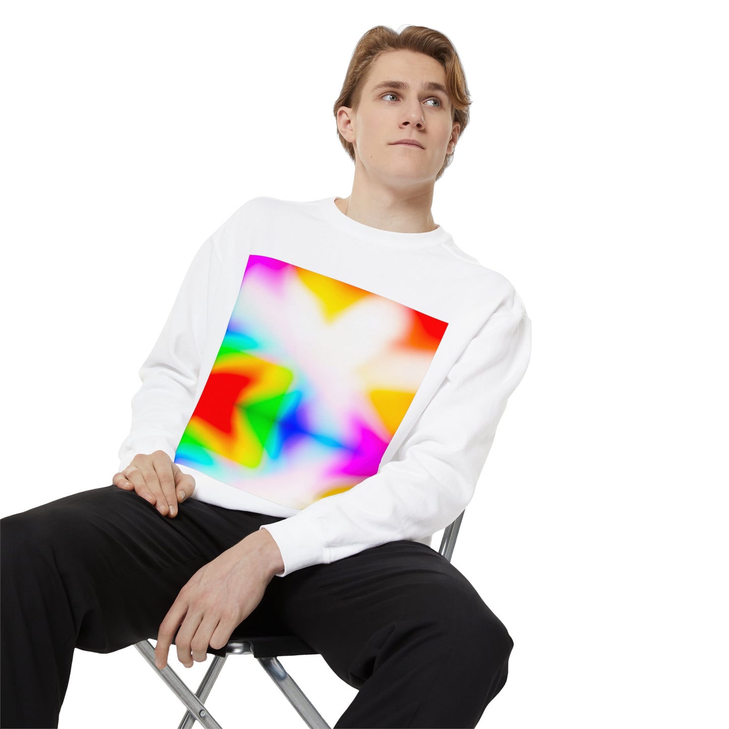 Soluvd Tiedye Unisex, Women's, Men's Garment-Dyed Sweatshirt