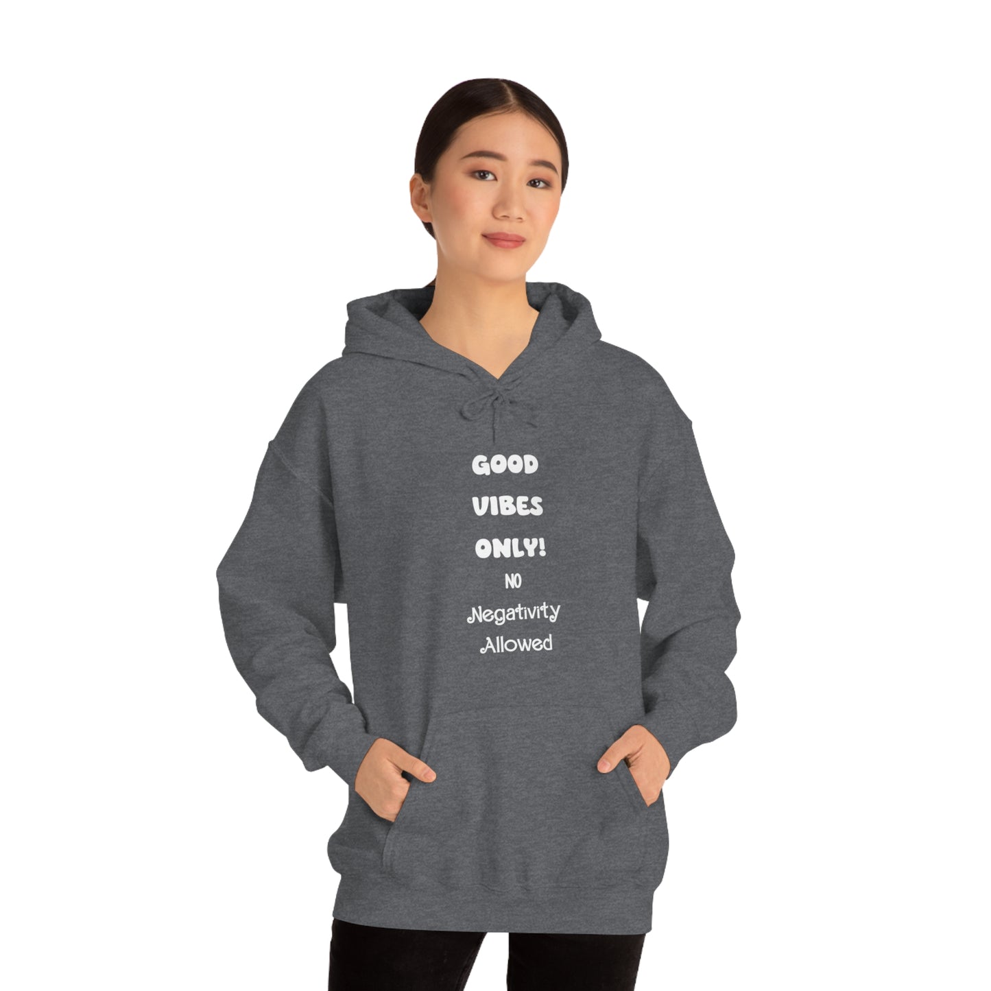 Soluvd Good Vibes Only No Negativity Allowed Unisex Heavy Blend™ Hooded Sweatshirt