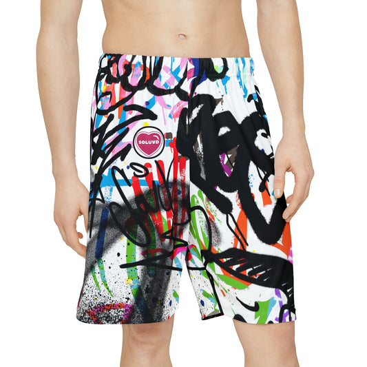 Soluvd Subway Men’s Sports Shorts, Basketball Shorts