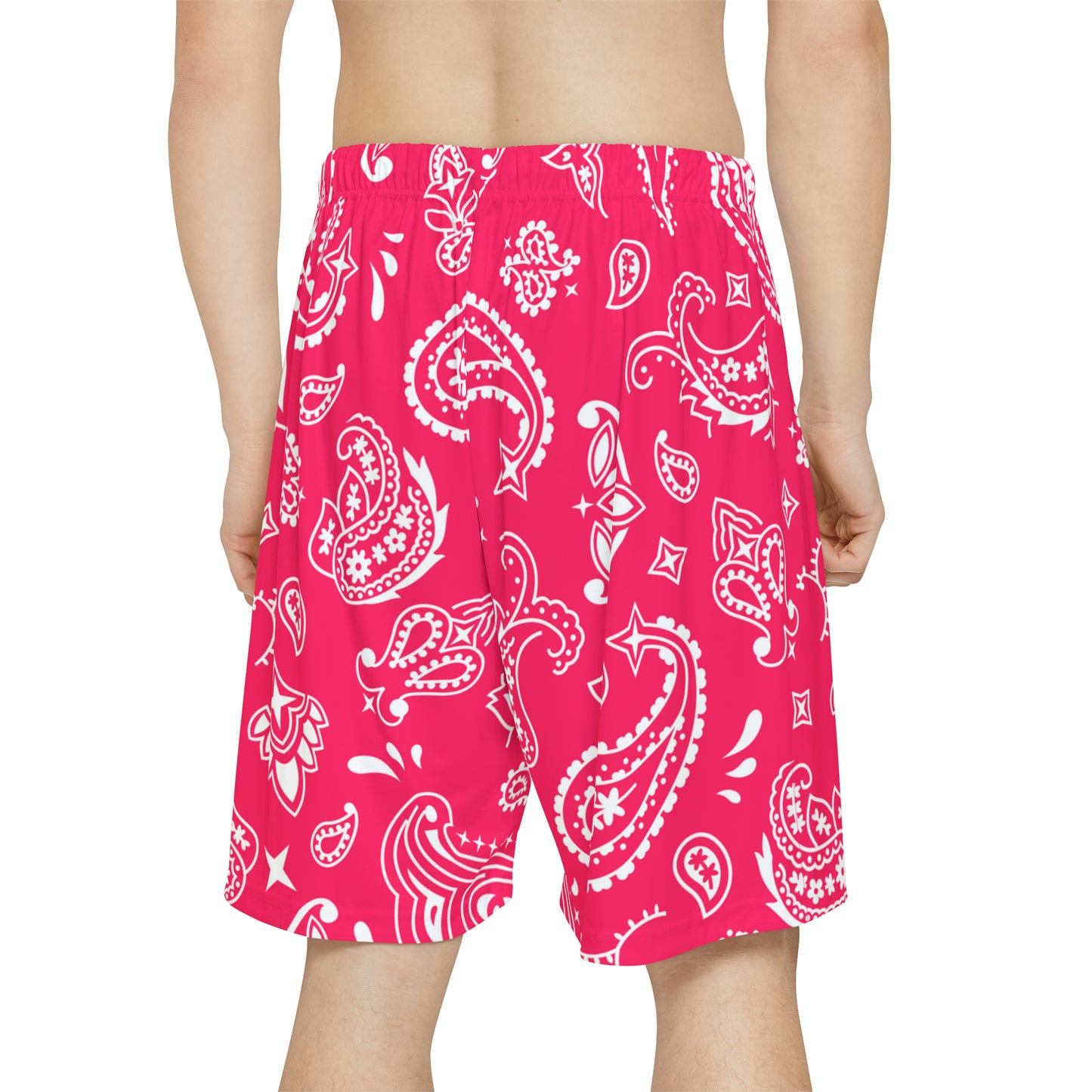 Soluvd Pink Bandana Men’s Sports Shorts