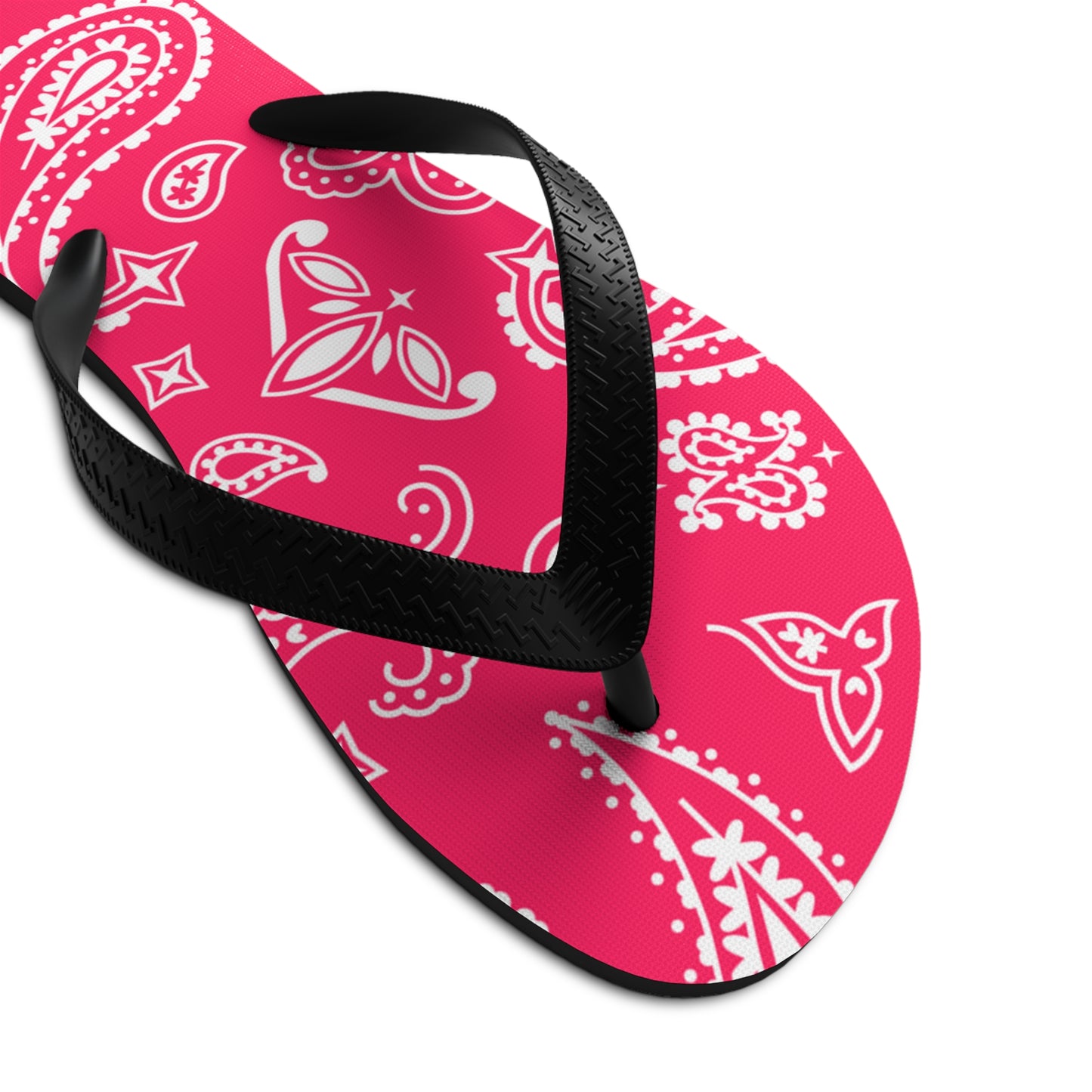 Soluvd Pink Bandana Unisex, Women's, Men's Flip-Flops