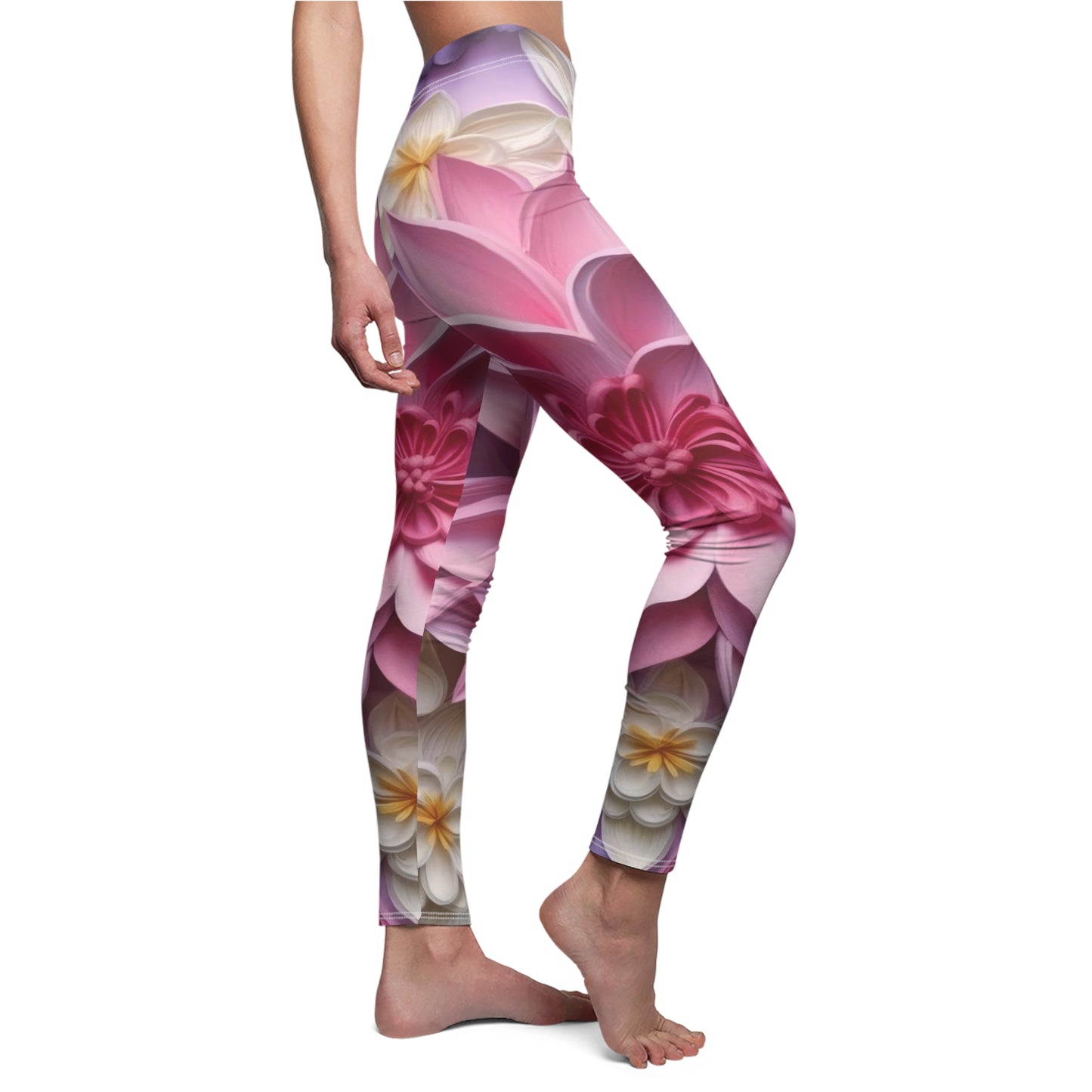 Soluvd Poppin Floral Women's Premium Leggings, Yoga Leggings