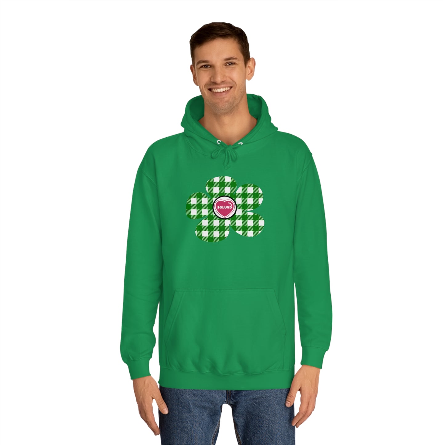 Soluvd Greenie Unisex College Hoodie