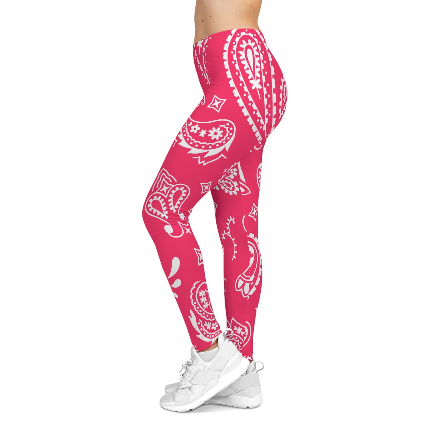 Soluvd Pink Bandana Women's Premium Leggings, Yoga Leggings