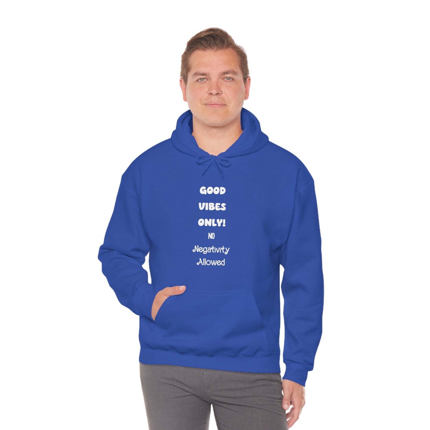 Soluvd Good Vibes Only No Negativity Allowed Unisex Heavy Blend™ Hooded Sweatshirt