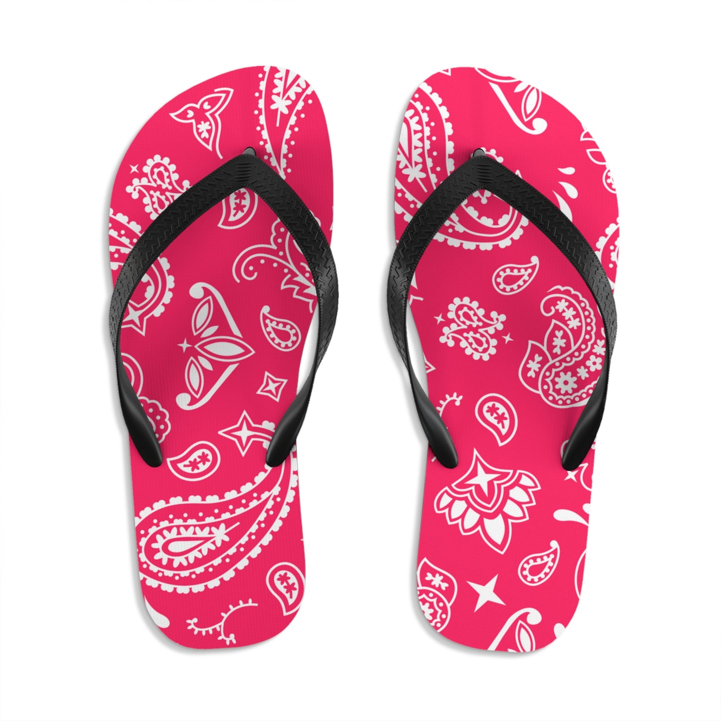 Soluvd Pink Bandana Unisex, Women's, Men's Flip-Flops