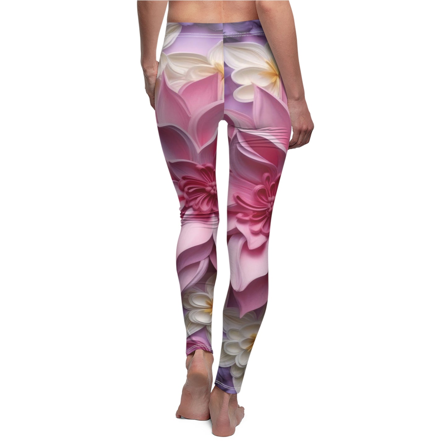 Soluvd Poppin Floral Women's Premium Leggings, Yoga Leggings