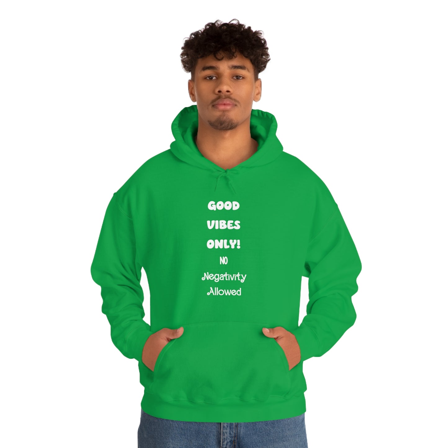 Soluvd Good Vibes Only No Negativity Allowed Unisex Heavy Blend™ Hooded Sweatshirt