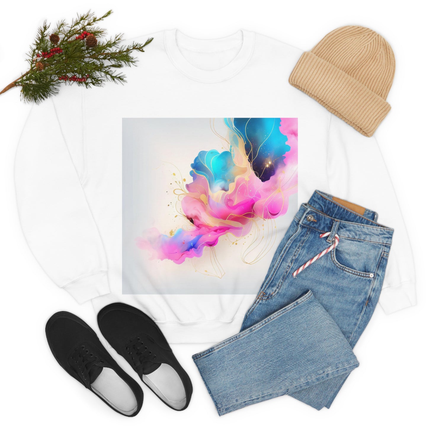 Soluvd Unisex Heavy Blend™ Crewneck Sweatshirt Alcohol Ink