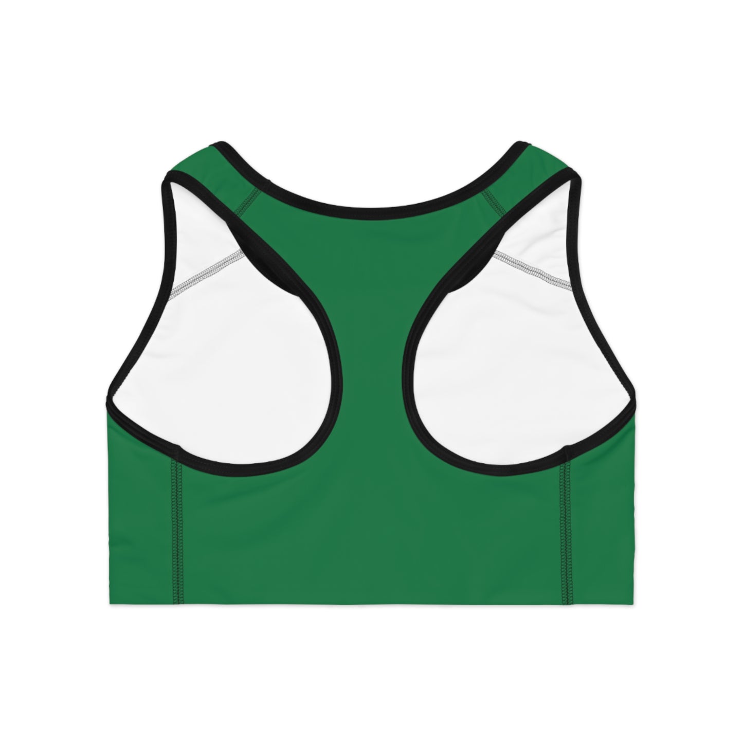 Soluvd Logo One Green Sports Bra (AOP)