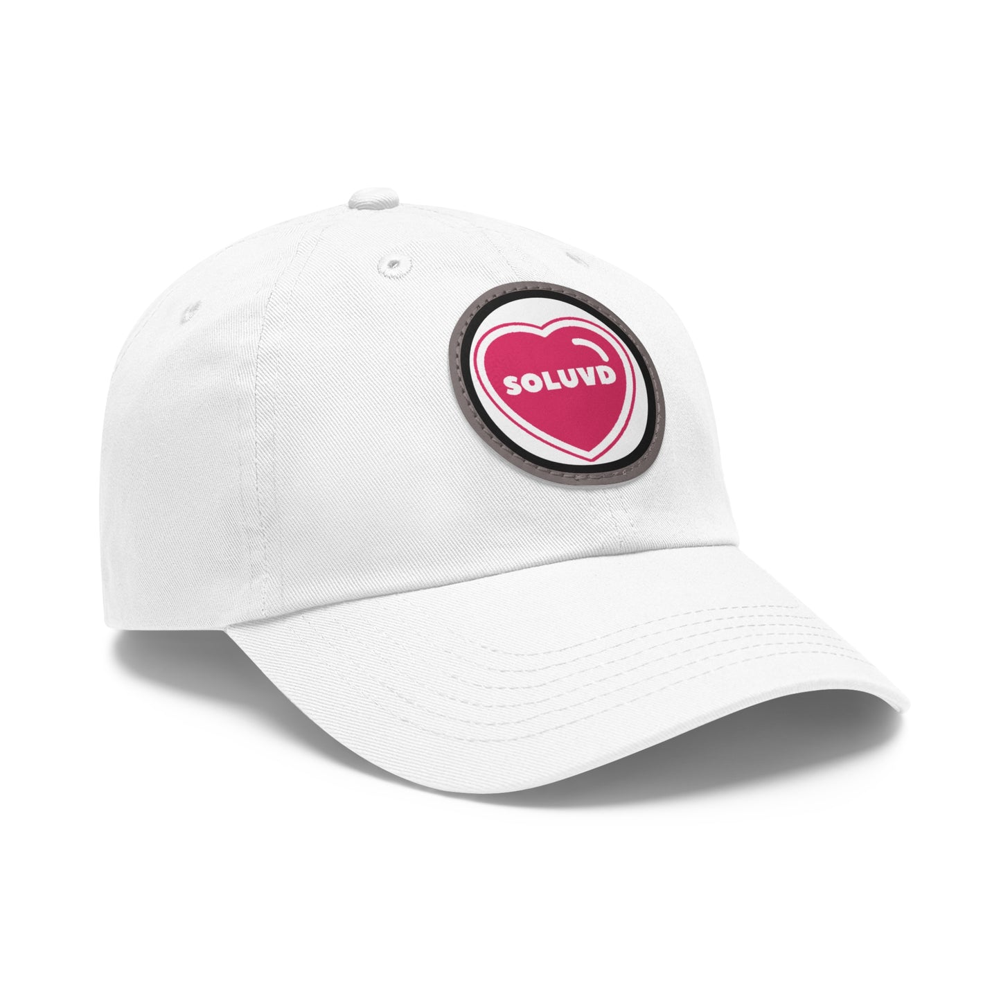 Soluvd Dad Hat with Logo One Leather Patch (Round)