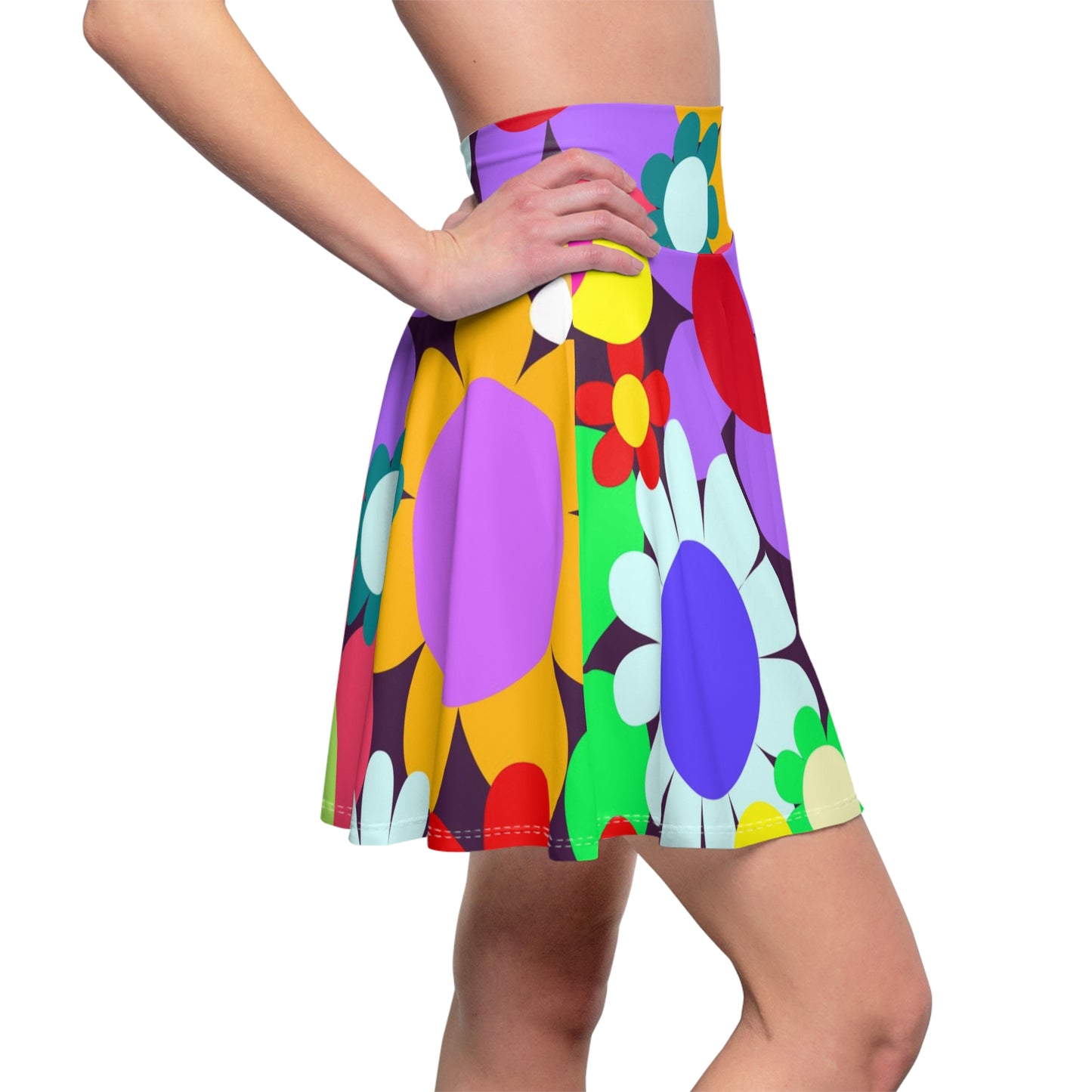 Soluvd Women's Skater Skirt (AOP) Happy Day