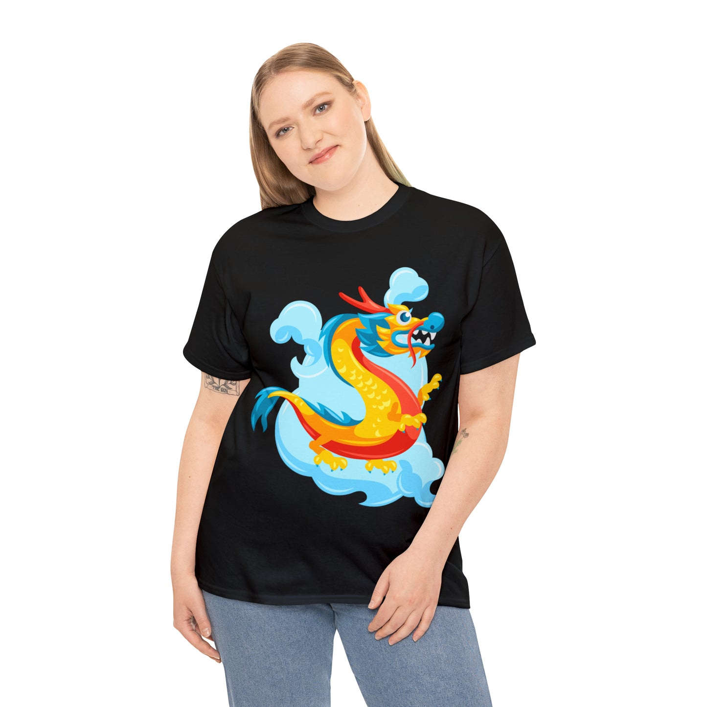 Soluvd Unisex Heavy Cotton Yellow DragonTee