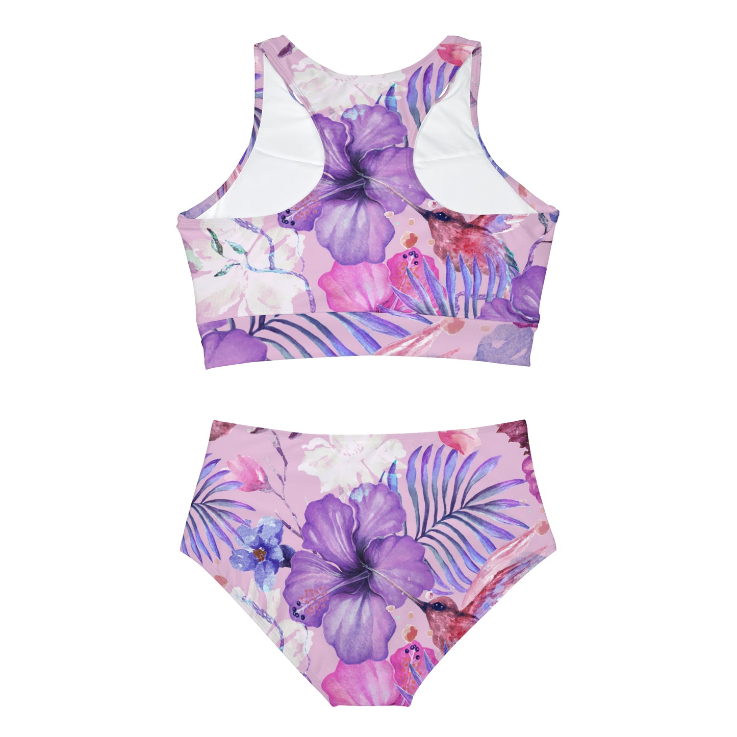 Soluvd Purple Vacay Sporty Bikini Set