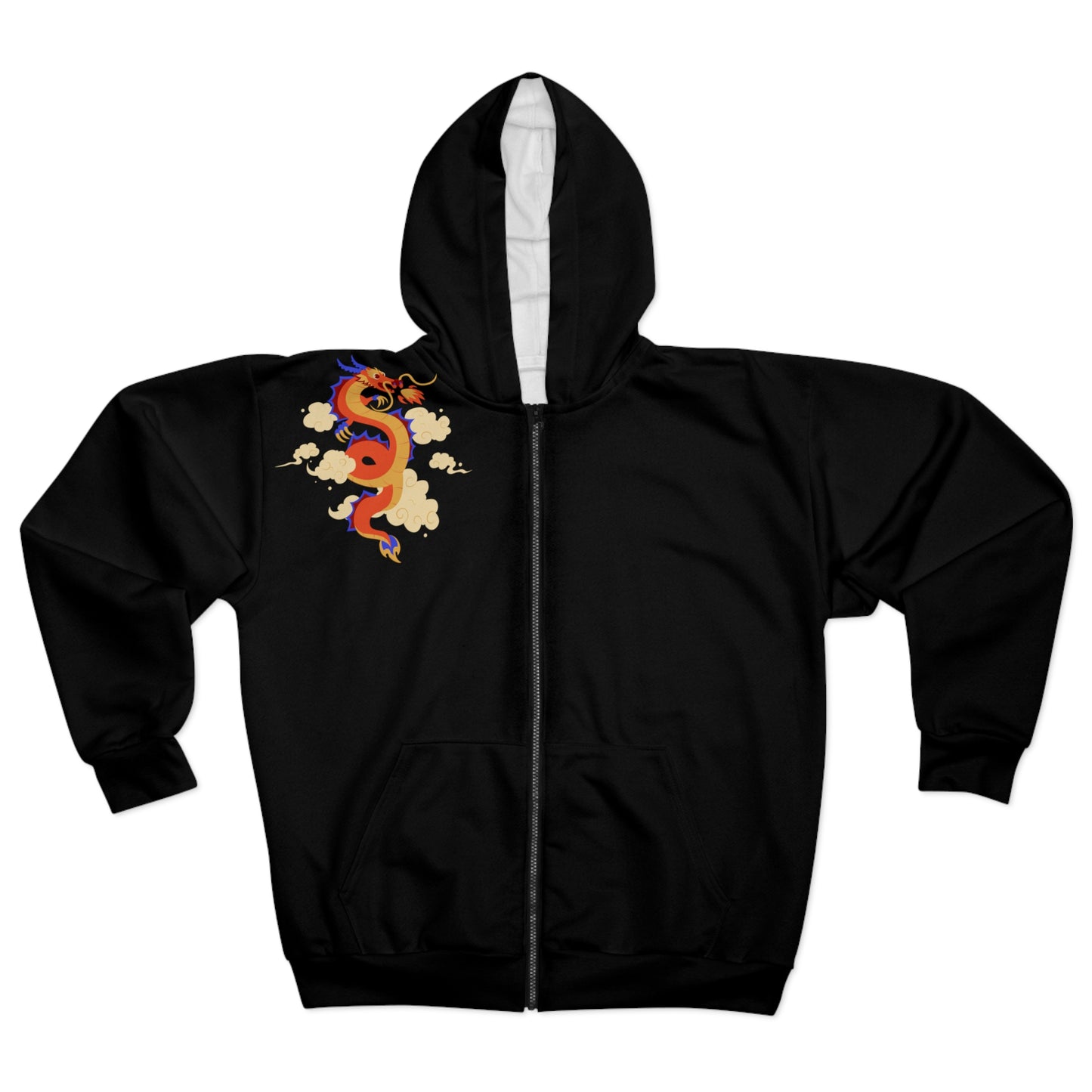 Soluvd Unisex Zip Dragon Hoodie (AOP)