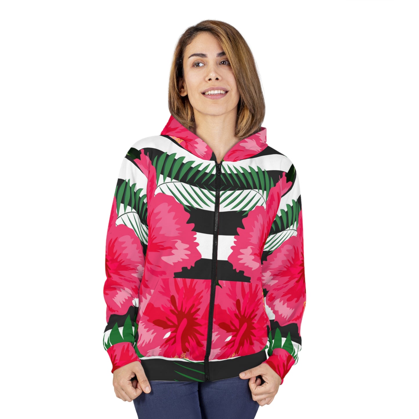 Soluvd Island Flower Unisex Zip Hoodie