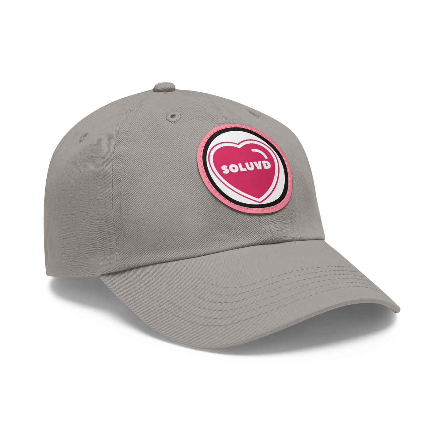 Soluvd Dad Hat with Logo One Leather Patch (Round)