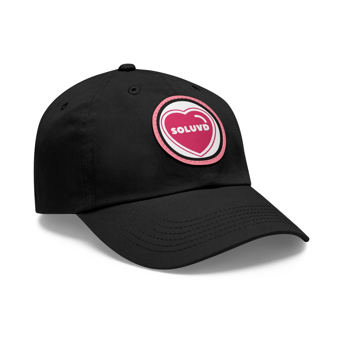 Soluvd Dad Hat with Logo One Leather Patch (Round)