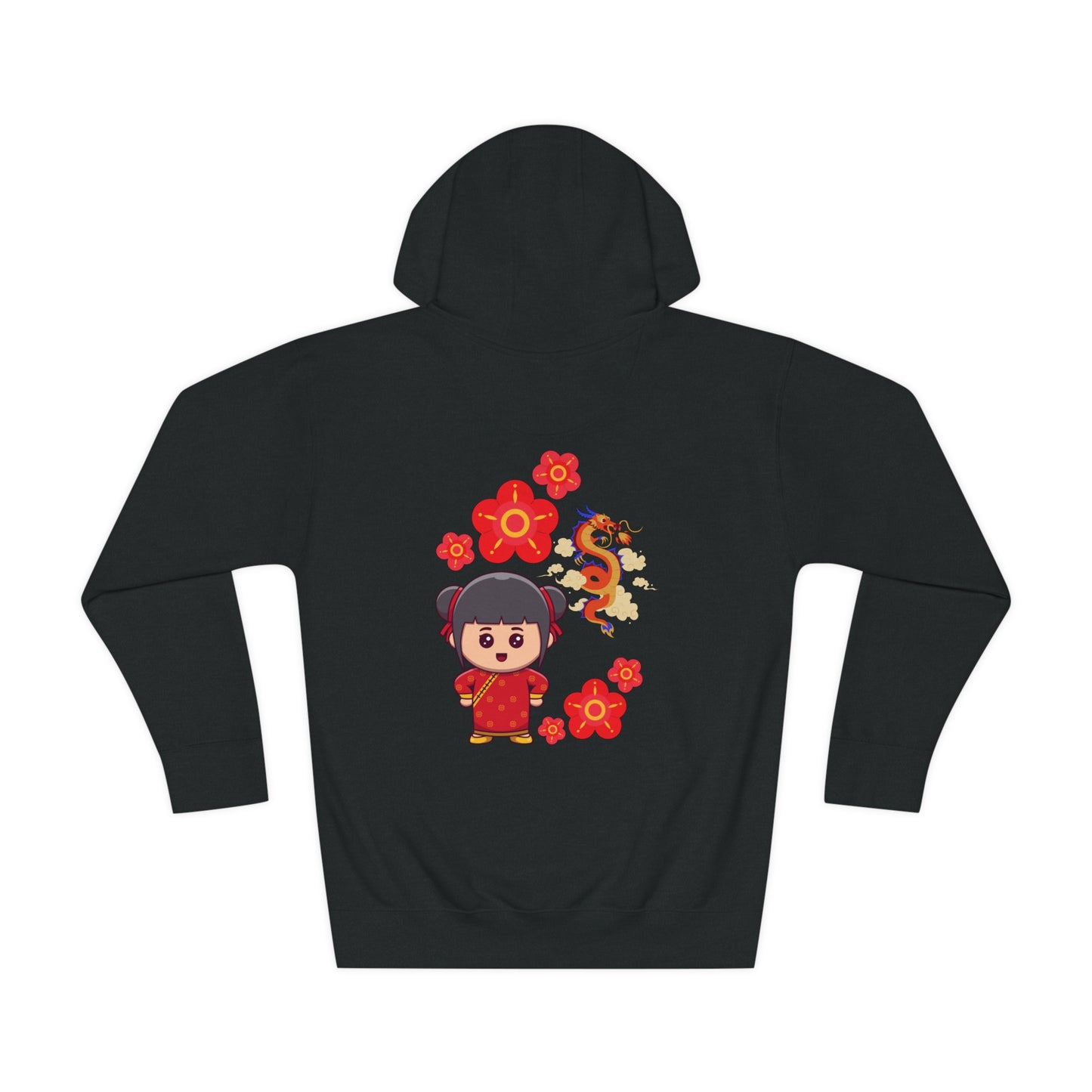 Soluvd Unisex Fleece Dragon Girl Hoodie