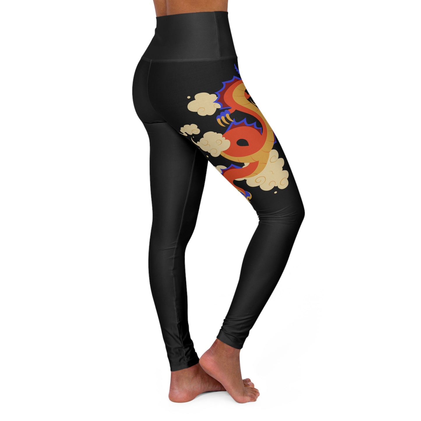 Soluvd High Waisted Dragon Yoga Leggings (AOP)