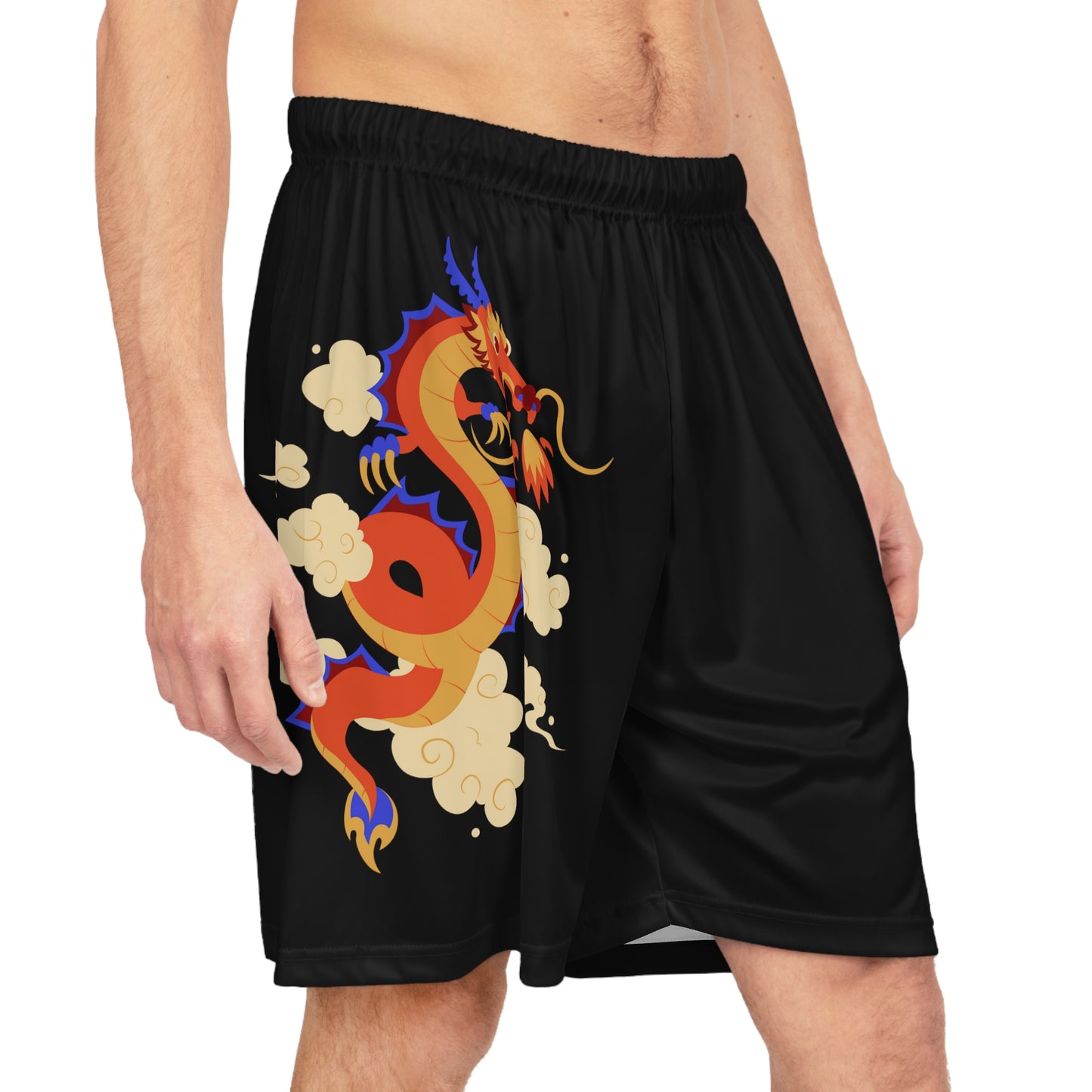 Soluvd Dragon Basketball Shorts (AOP)