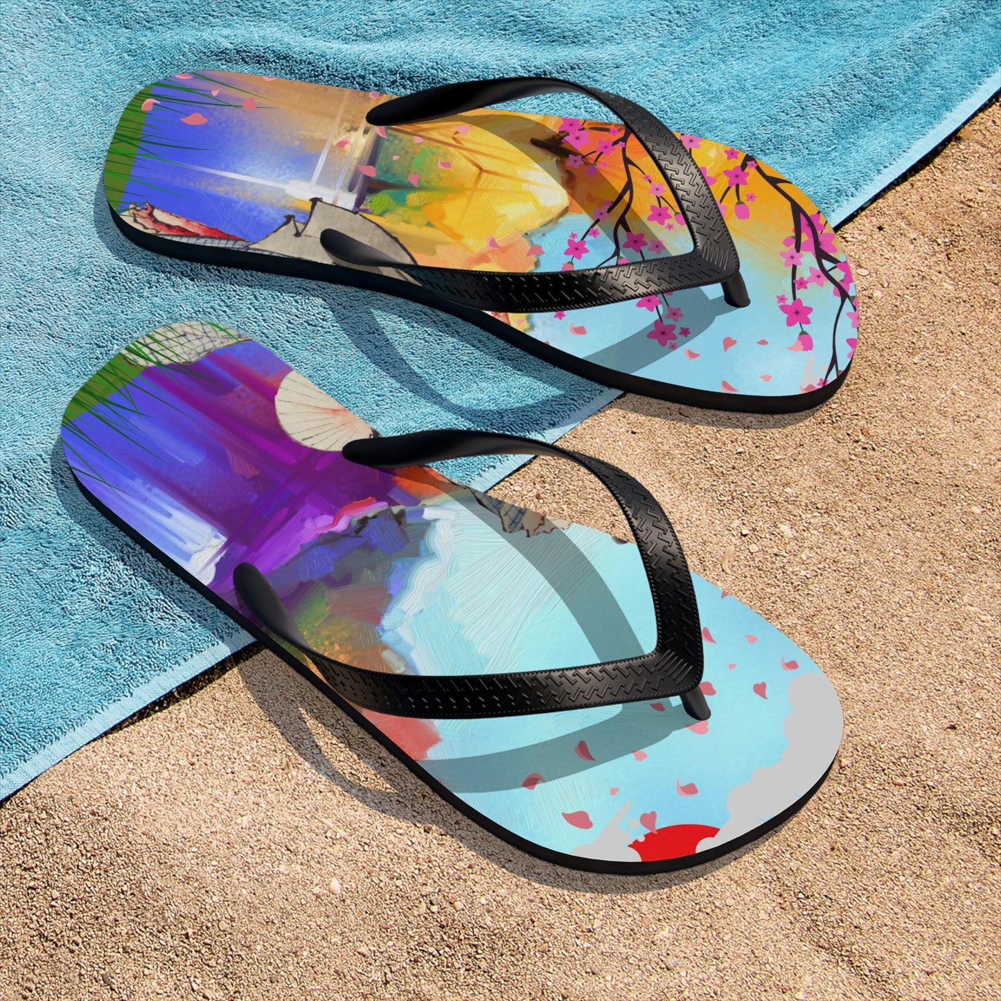 Soluvd Unisex Flip-Flops GeishaLuv