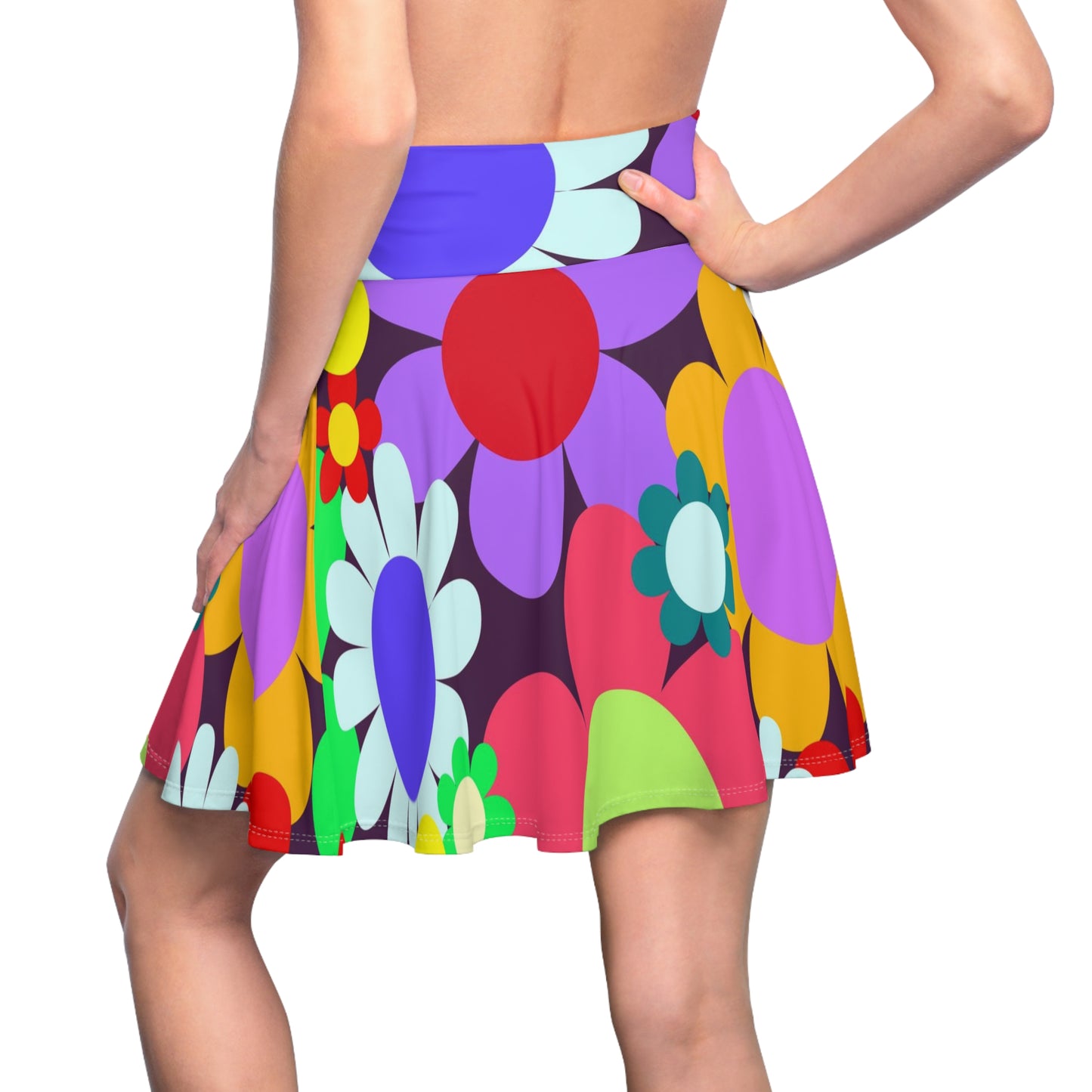 Soluvd Women's Skater Skirt (AOP) Happy Day