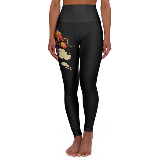 Soluvd High Waisted Dragon Yoga Leggings (AOP)