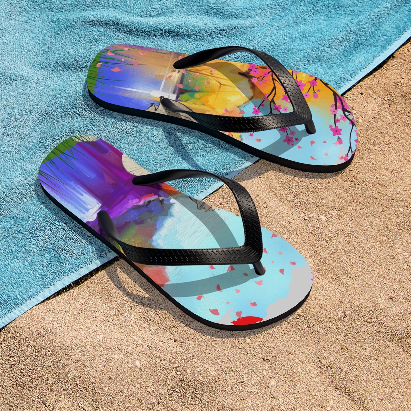 Soluvd Unisex Flip-Flops GeishaLuv