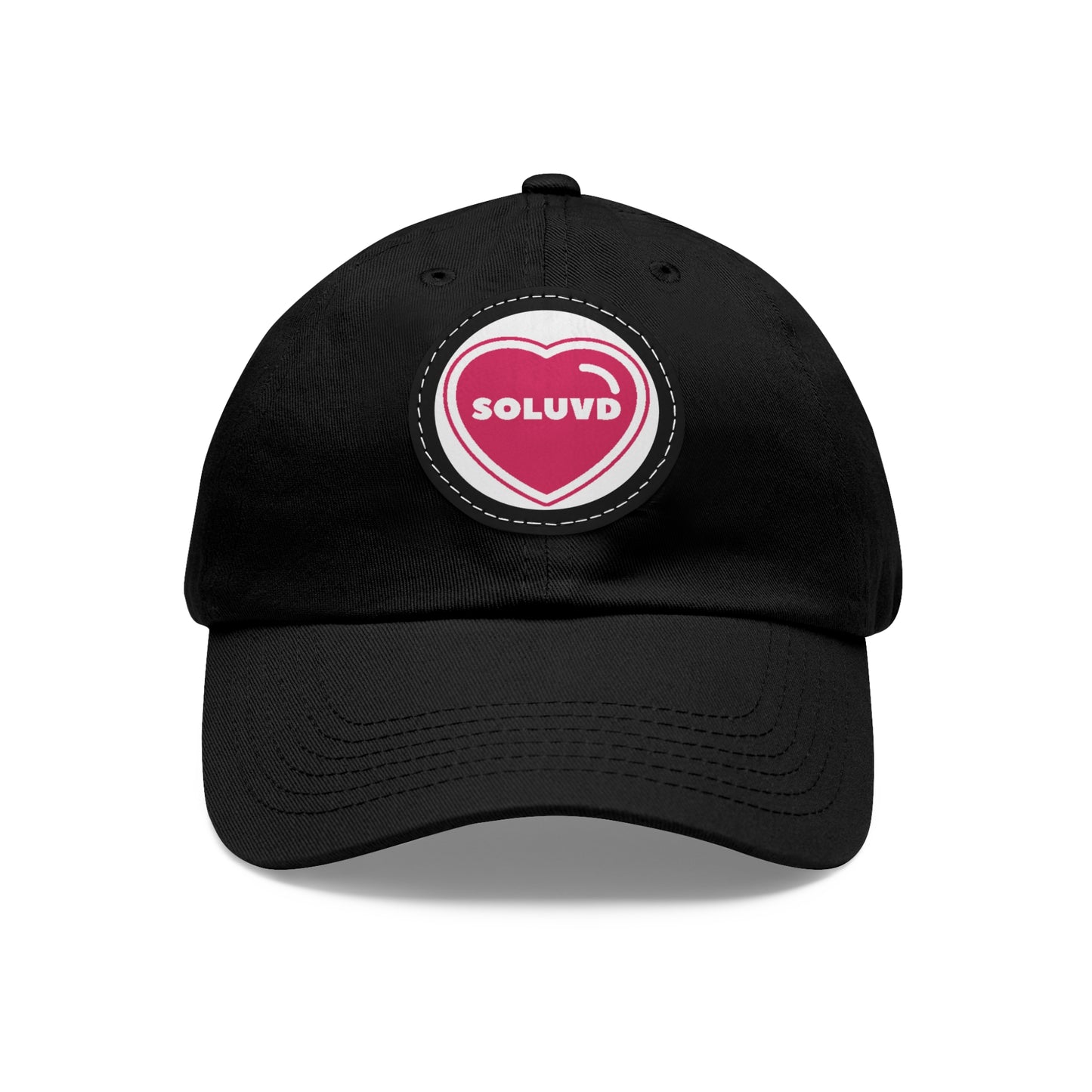 Soluvd Dad Hat with Logo One Leather Patch (Round)