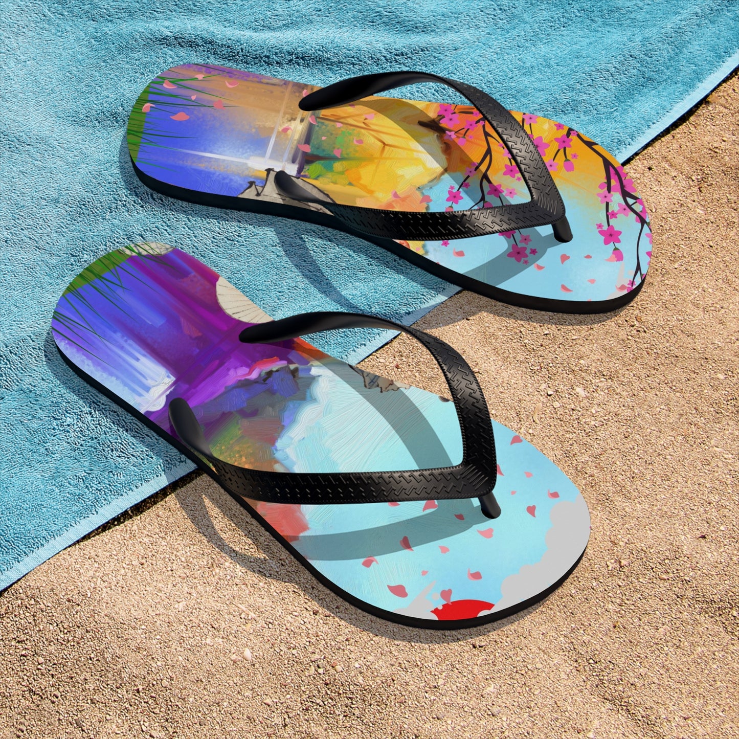Soluvd Unisex Flip-Flops GeishaLuv