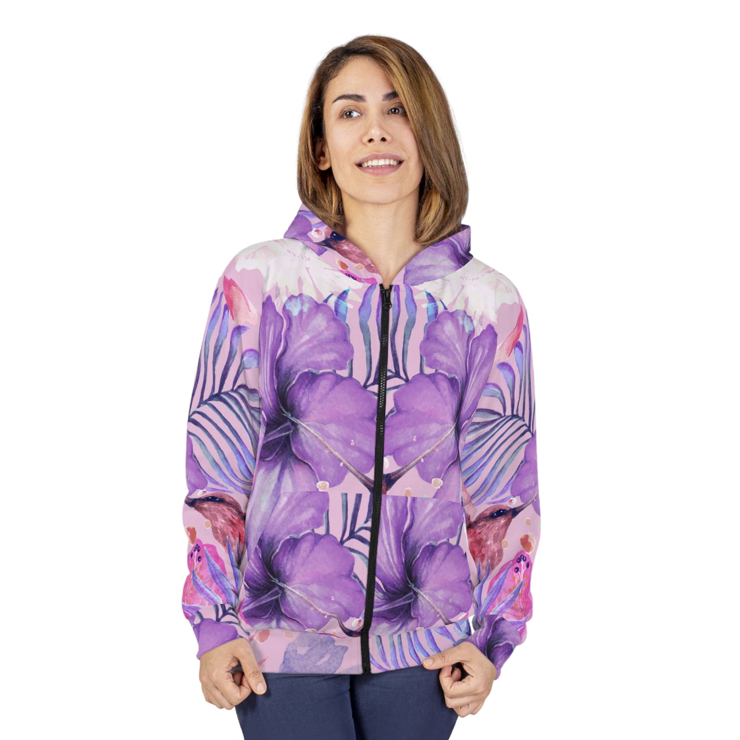 Soluvd Purple Vacay Unisex Zip Hoodie